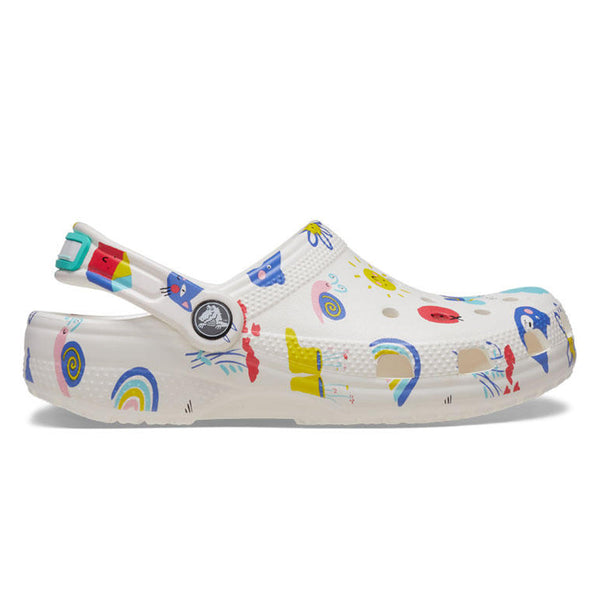 CROCS Classic Doodle Print Clog Kids Casual Shoes