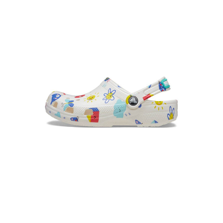 CROCS Classic Doodle Print Clog Kids Casual Shoes