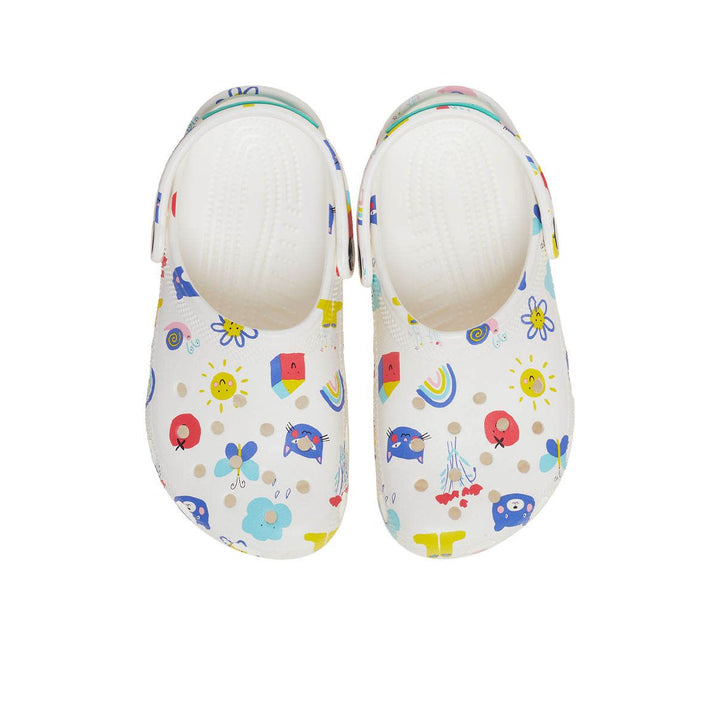 CROCS Classic Doodle Print Clog Kids Casual Shoes