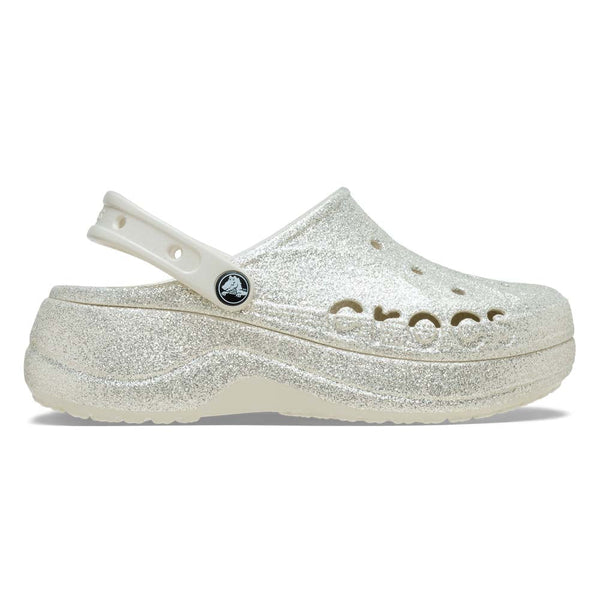 CROCS Baya Platform Glitter Clog Women's Casual Shoes