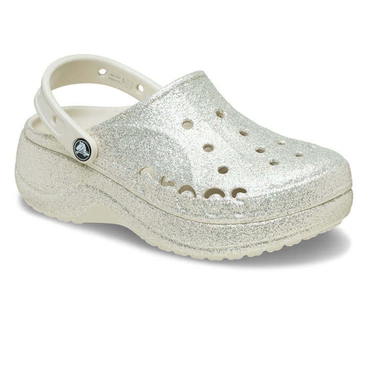 CROCS Baya Platform Glitter Clog Women's Casual Shoes