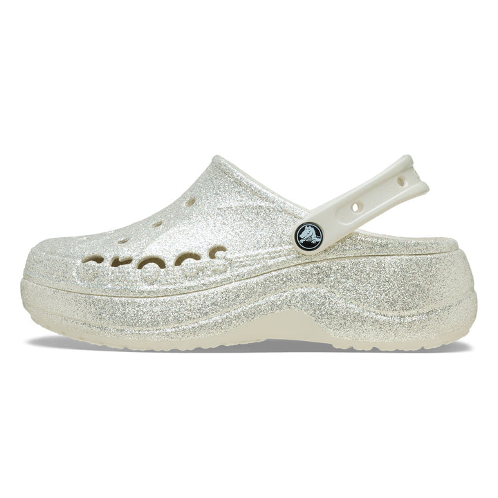CROCS Baya Platform Glitter Clog Women's Casual Shoes