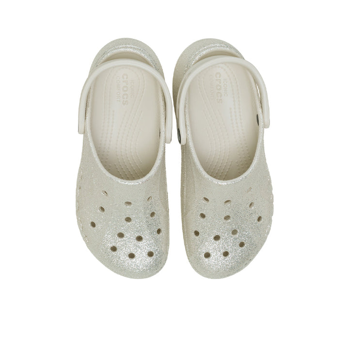 CROCS Baya Platform Glitter Clog Women's Casual Shoes