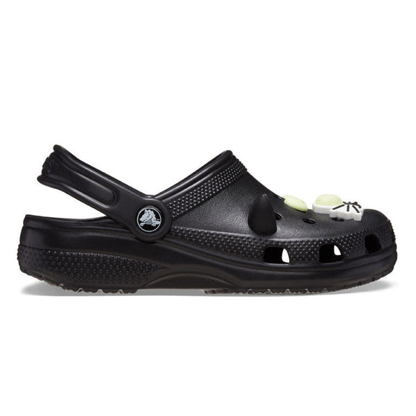 CROCS Classic Glow-In-the-Dark Black Cat Clog Toddler Kids Casual Shoes