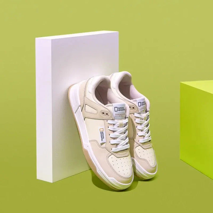 NATGEO SNEAKER N245USN012-070 รองเท้าผ้าใบ ผู้ชายและผู้หญิง BEIGE
