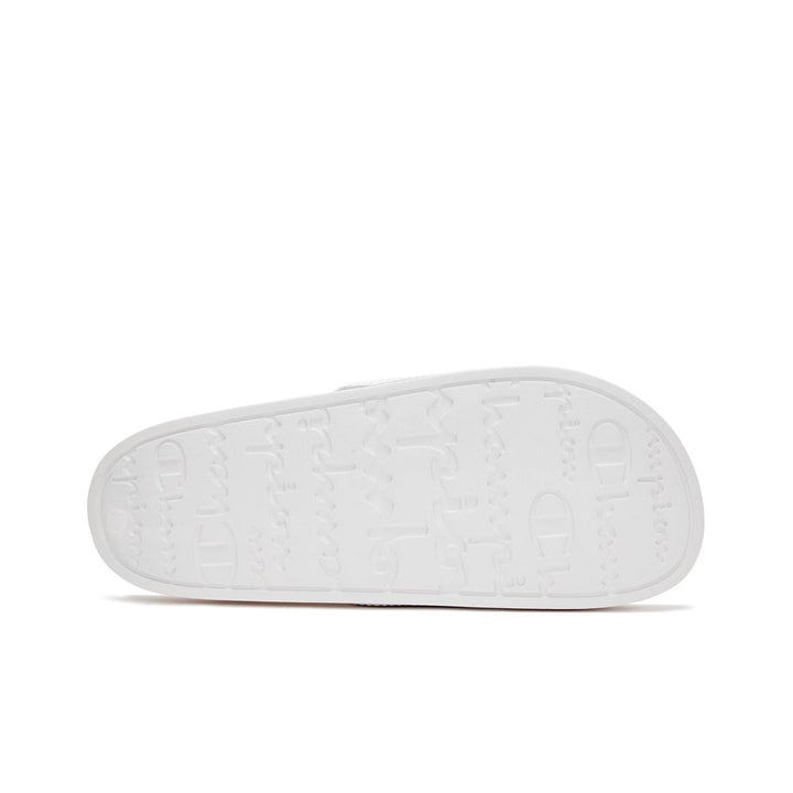 CHAMPION SLIDE C รองเท้าแตะแบบสวมผู้ชายและผู้หญิง U4AFASU01-A1 White