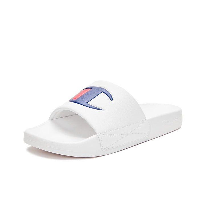 CHAMPION SLIDE C รองเท้าแตะแบบสวมผู้ชายและผู้หญิง U4AFASU01-A1 White