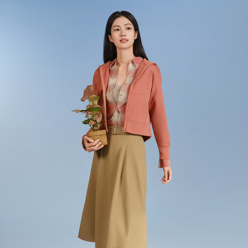 سترة نسائية بغطاء للرأس Uniqlo/UNIQLO 459787/456041